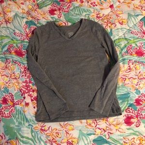 Faded Glory Plain Grey Long Sleeve Top